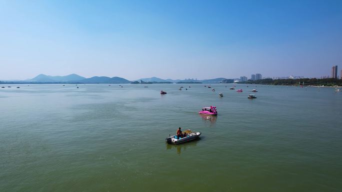 徐州城市日出日落云龙湖自然风光建筑风景