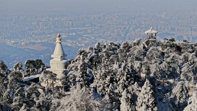 4k组镜庐山雪景空镜