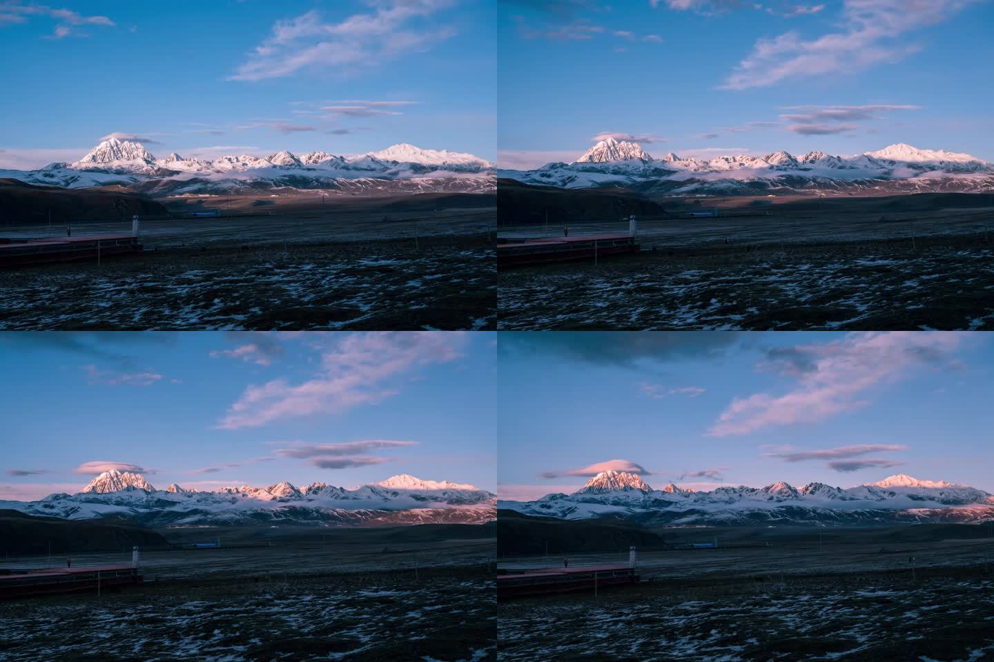 雅拉雪山日照金山