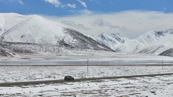 航拍西藏公路