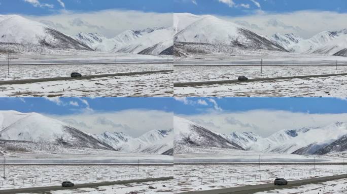 航拍西藏公路