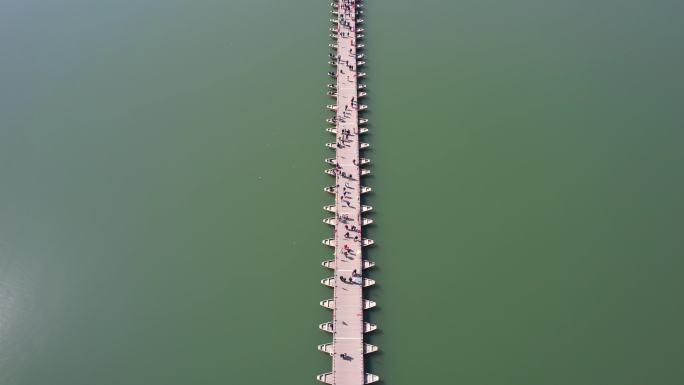 赣州古浮桥航拍