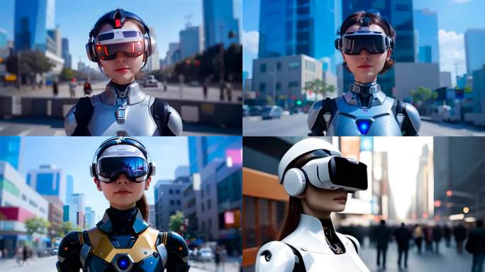 机器人VR头盔虚拟现实人工智能穿戴设备