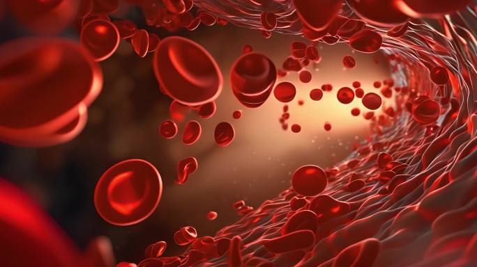 血液中的红细胞在血管内流动