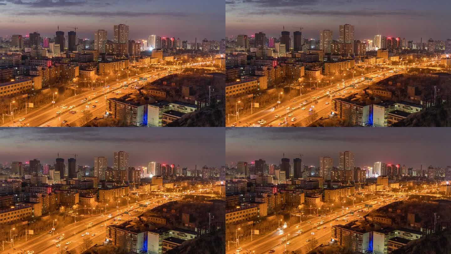 乌鲁木齐城市夜景延时