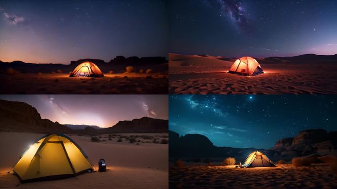 星空帐篷：沙漠夜晚的奇迹