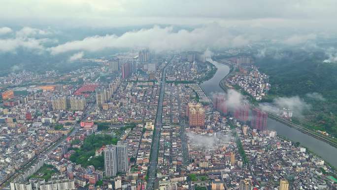 4K 陆河 雨后县城