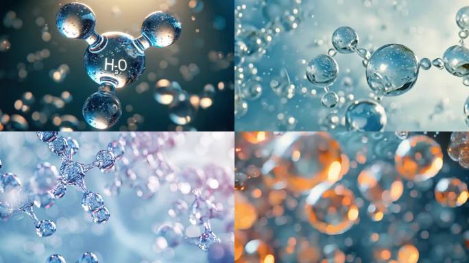 水分子特效水滴画面