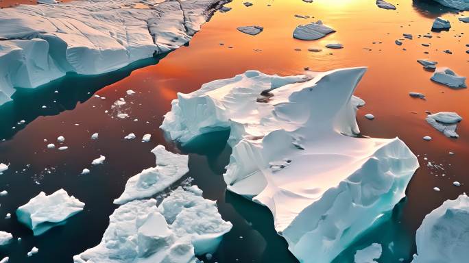 冰川南极冰川融化北极寒冷冰天雪地冰雪冰层