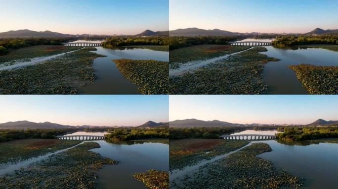 徐州城市日出日落云龙湖自然风光建筑风景