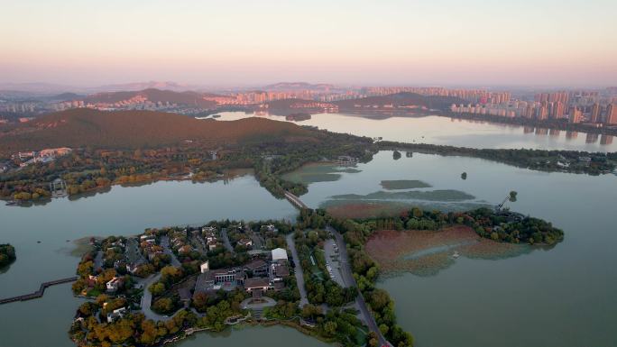 徐州城市日出日落云龙湖自然风光建筑风景