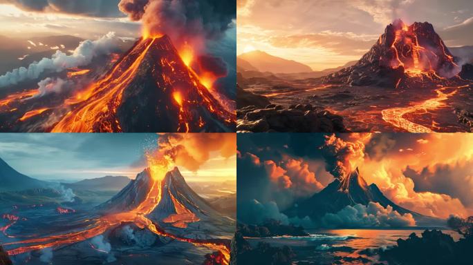 火山 火山喷发 火山爆发 岩浆 岩浆流动