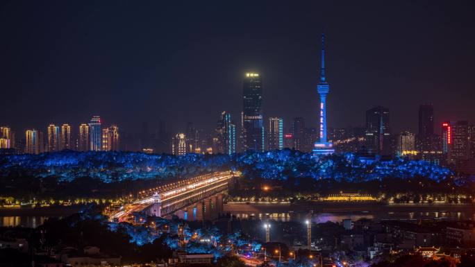 武汉_龟山电视塔_夜景延时002