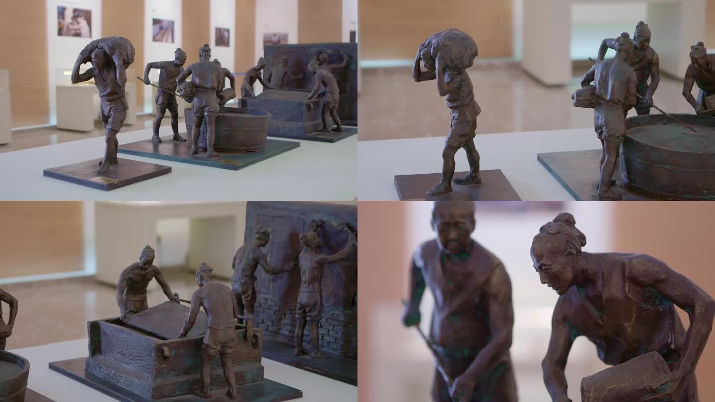 中国宣纸博物馆宣纸技艺展示雕塑