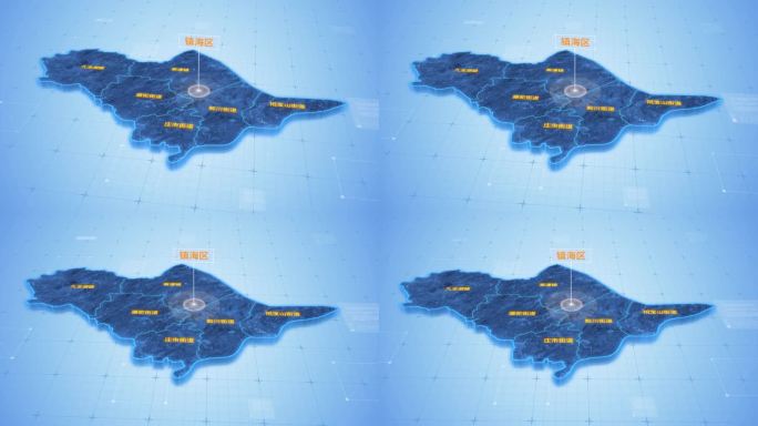 镇海区三维地图科技感