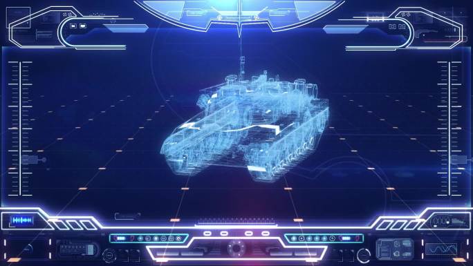 96B式主战坦克HUD科技界面展示素材