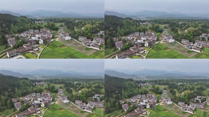 汉中 南郑 油菜花 航拍 旅游