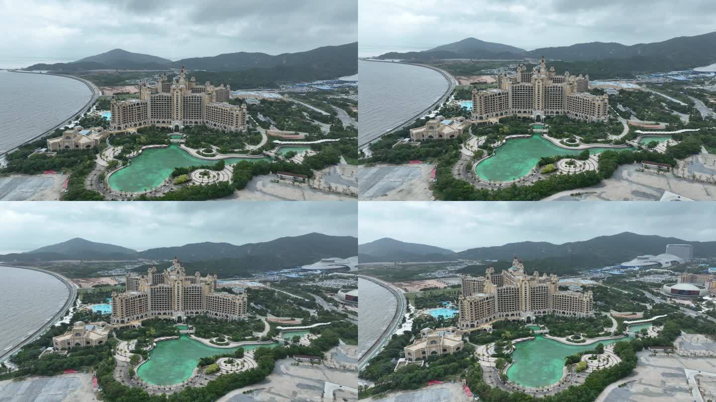 珠海长隆横琴湾酒店航拍长隆国际海洋度假区