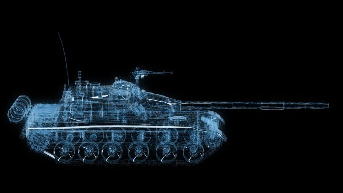 96B式主战坦克透视全息通道素材
