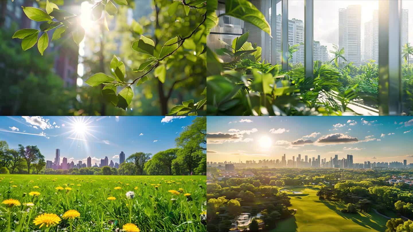 绿色生态低碳生活，碳中和环保城市