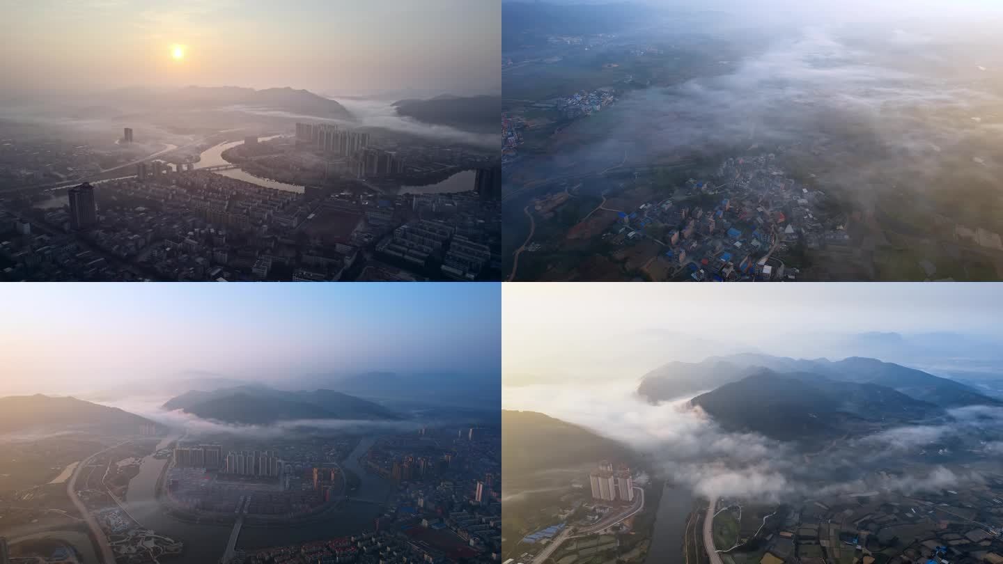 【4K】云雾缭绕的城市