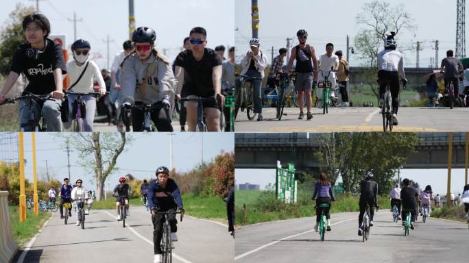 骑车骑行运动健身绿道骑单车自行车山地车