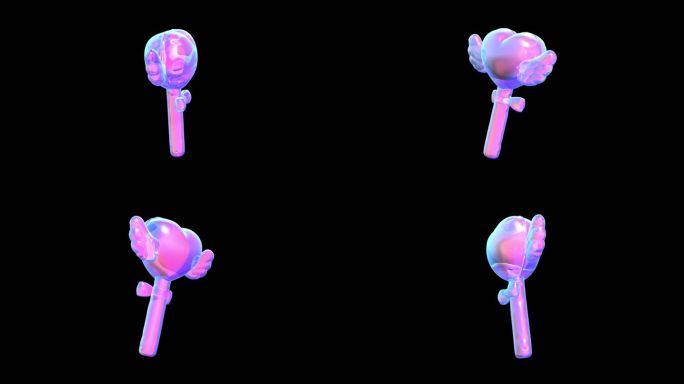 爱心魔法棒动画片可爱小仙女玩耍儿童爱心9