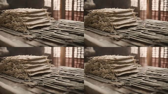 古代房间 古代作坊  造纸术 古代织布