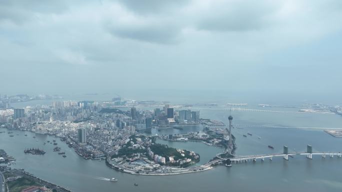 澳门航拍澳门全景澳门半岛大景俯拍澳门俯瞰