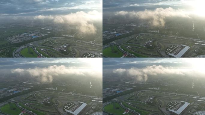 F1 赛车场 云雾缭绕