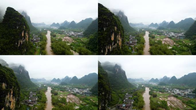 雨后的阳朔遇龙河