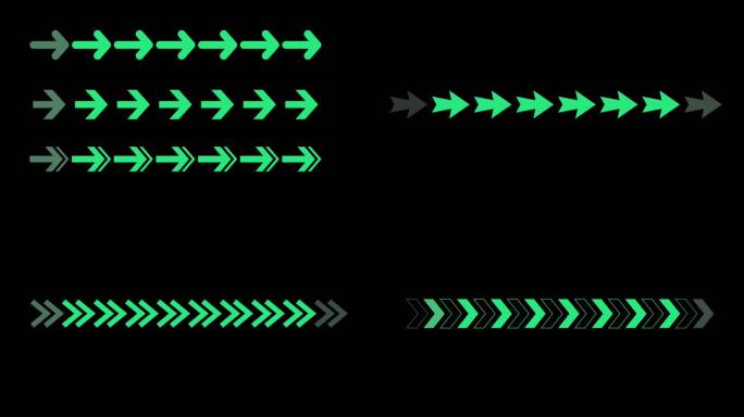 流动箭头12款-AE模板-带通道无缝循环