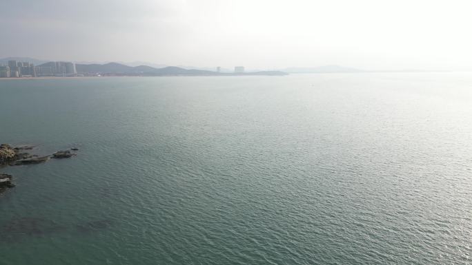 海边城市 威海 冬季海边 海