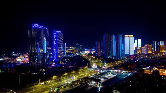 胶南夜景延时西海岸夜景