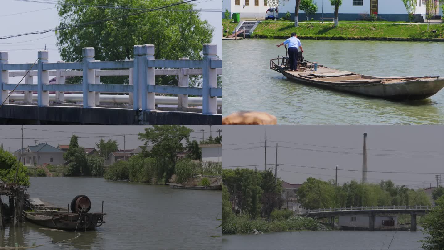 03江南水乡 河水 小船 小桥 空镜4K