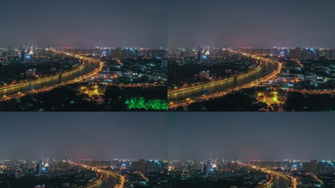 京杭大运河夜景延时
