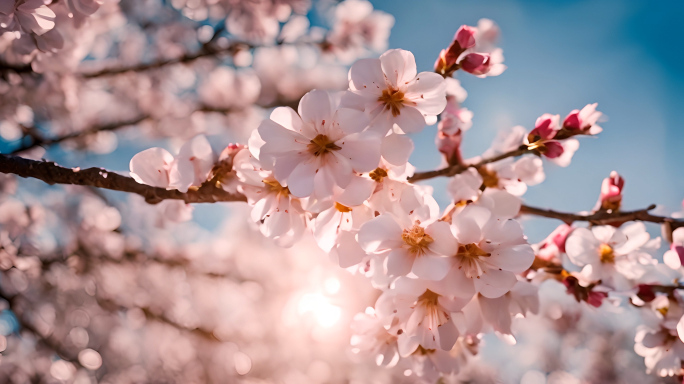 07春天桃花盛开山谷桃花