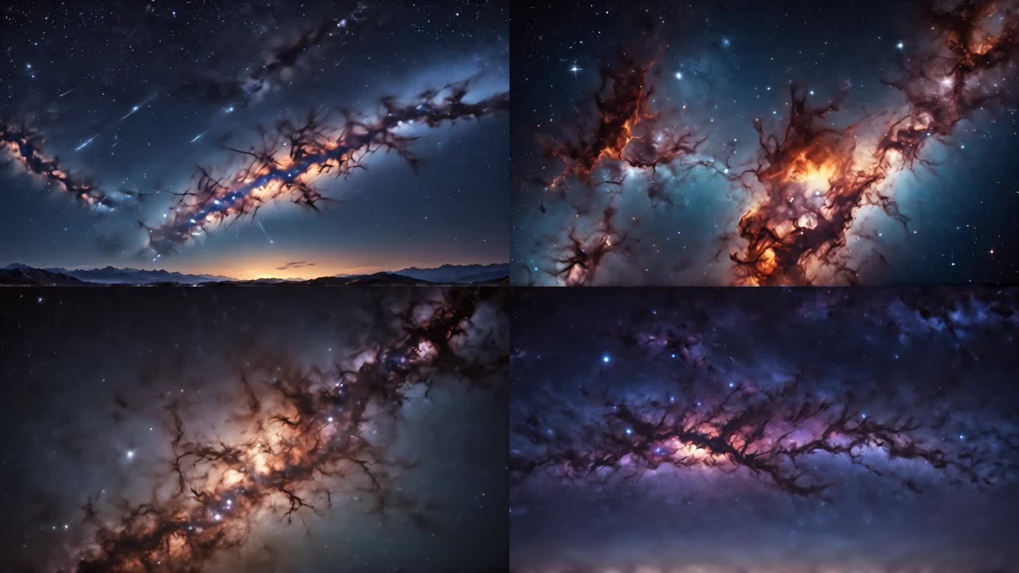 唯美星河银河自然美景星系cg写实