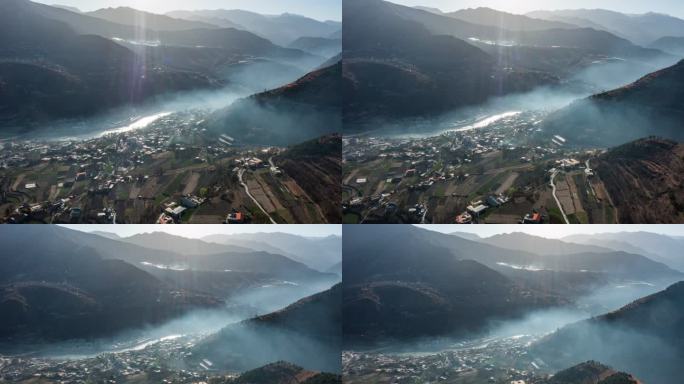 金川城市炊烟延时素材