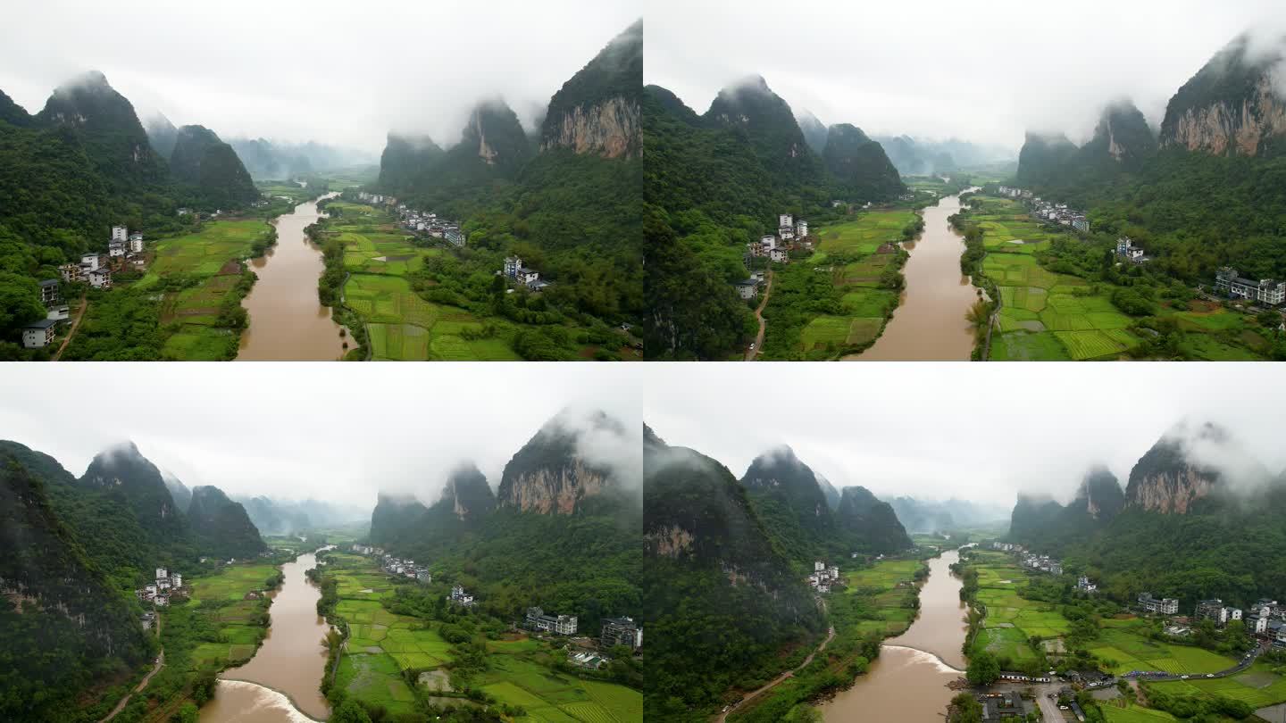 雨后的阳朔遇龙河