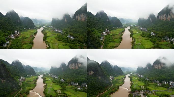 雨后的阳朔遇龙河