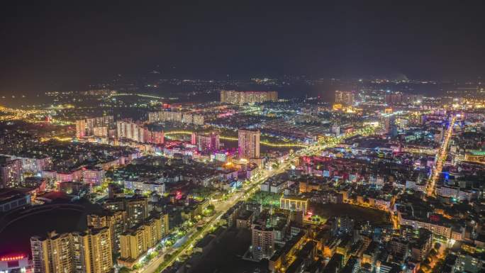 建水夜景 临安延时 建水航拍 建水城区