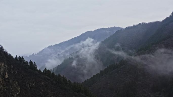 雾中 兴隆山航拍延时