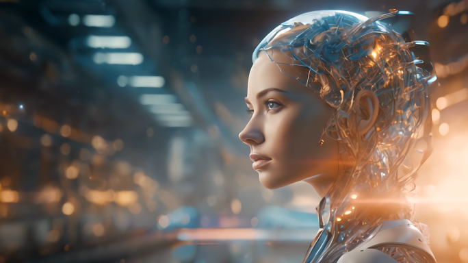科幻cg人工智能科技大脑数据未来想象