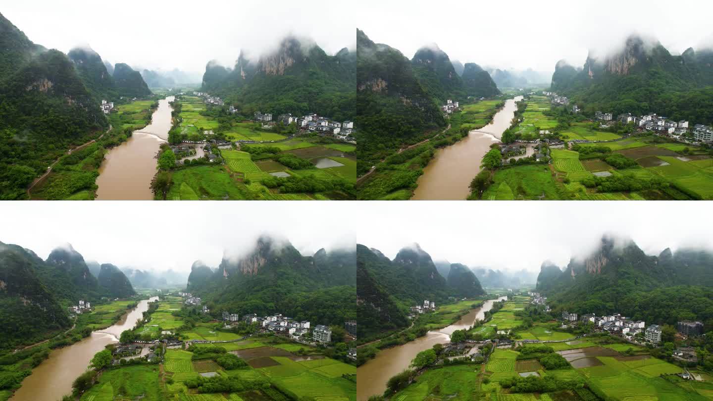 雨后的阳朔遇龙河