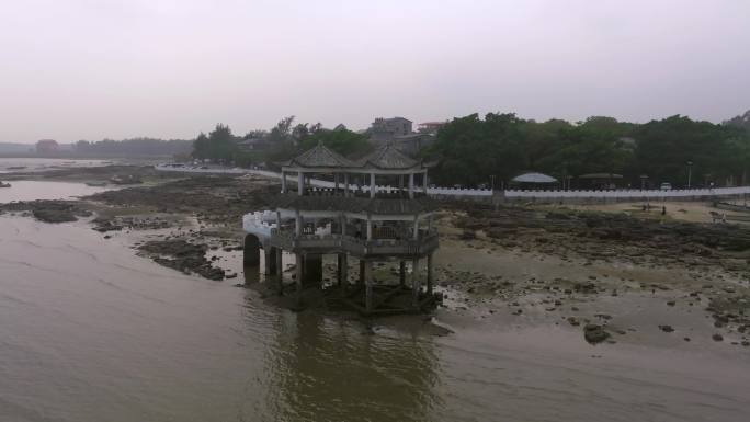 广西防城港港口区簕山渔村航拍镜头