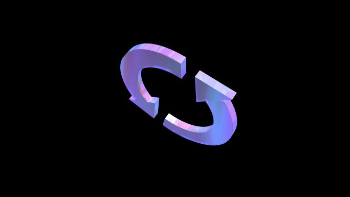 循环箭头 环保图标可爱指示标志logo9