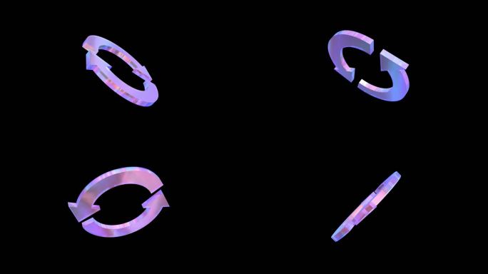 循环箭头 环保图标可爱指示标志logo9