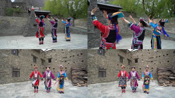 桃坪羌寨羌族舞蹈羌族服饰