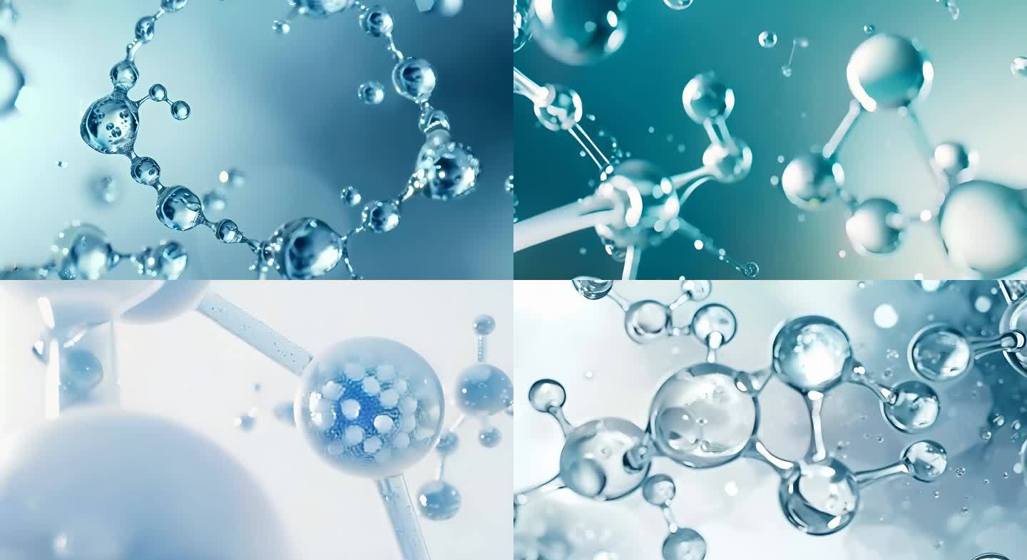 水分子原子机构水珠精华液水珠结构链接